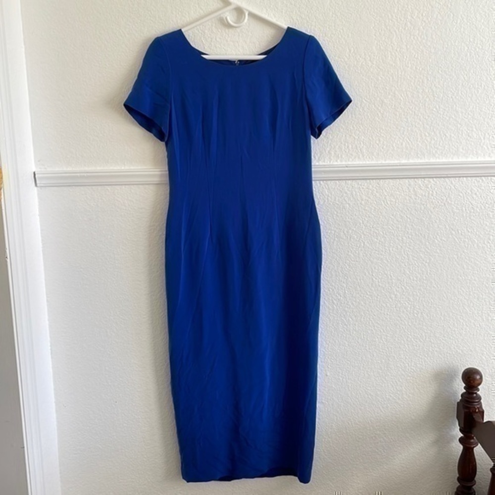 Valerie vintage dresses pure 100% silk dress cobalt blue size 4